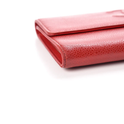 Chanel Caviar Timeless CC Large Flap Wallet Red 10 of 15