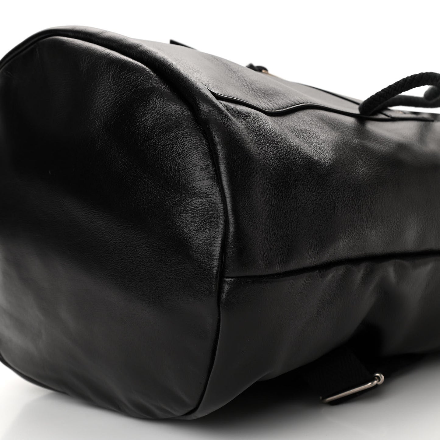Smooth Calfskin City Sailor Drawstring Backpack Black