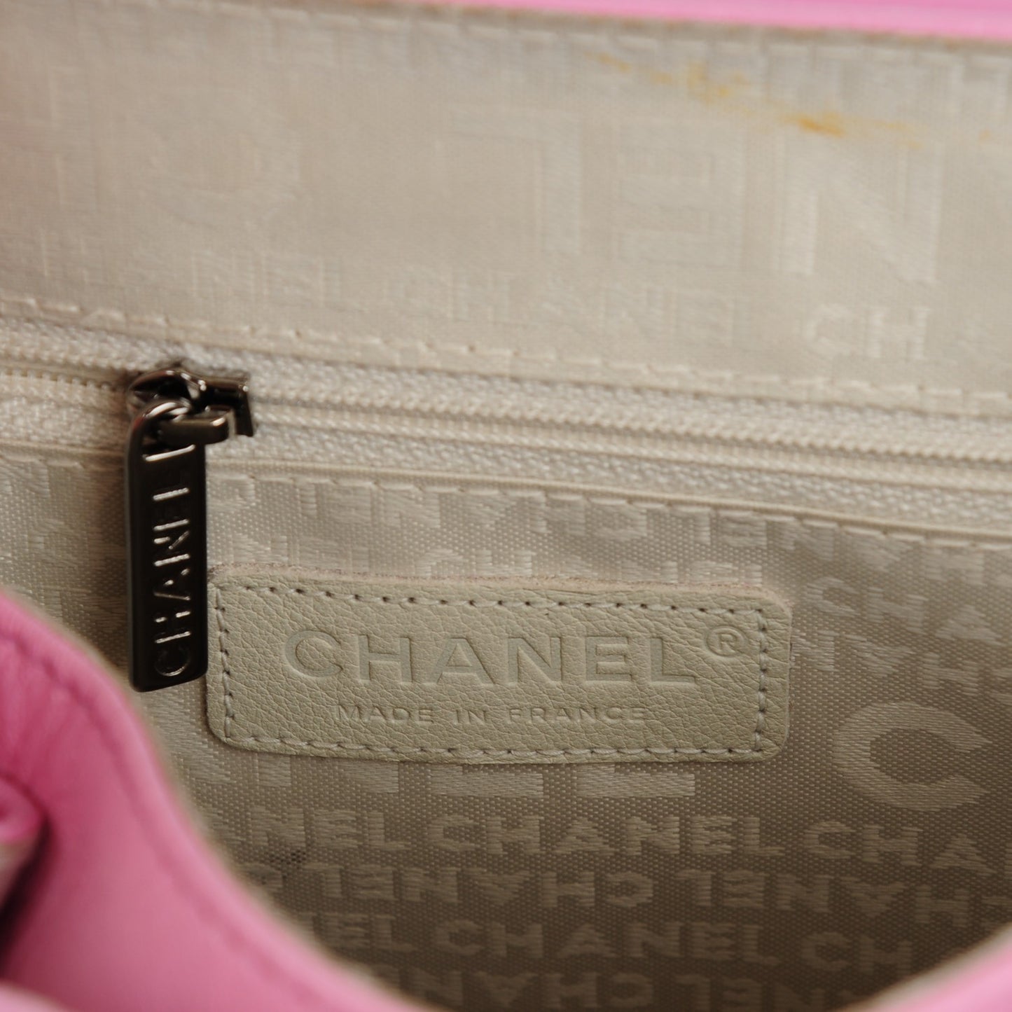 Glazed Calfskin Quilted Lucky Charms Accordion Flap Pink