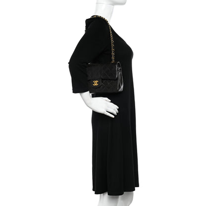 Chanel Lambskin Quilted Small Double Flap Dark Brown 2 of 14