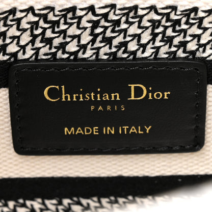 Christian Dior Canvas Embroidered Dioramour Je Vous Adore Medium Lady D-Lite White Black Red 6 of 10