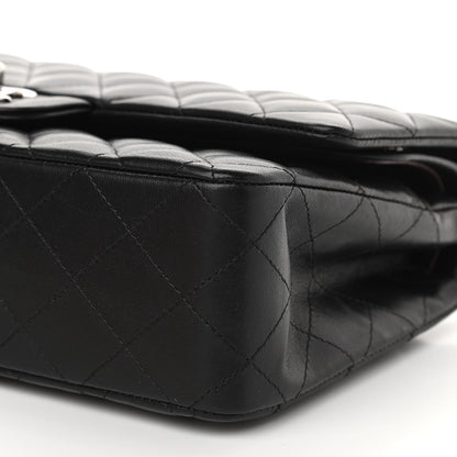Chanel Lambskin Quilted Medium Double Flap Black 10 of 15