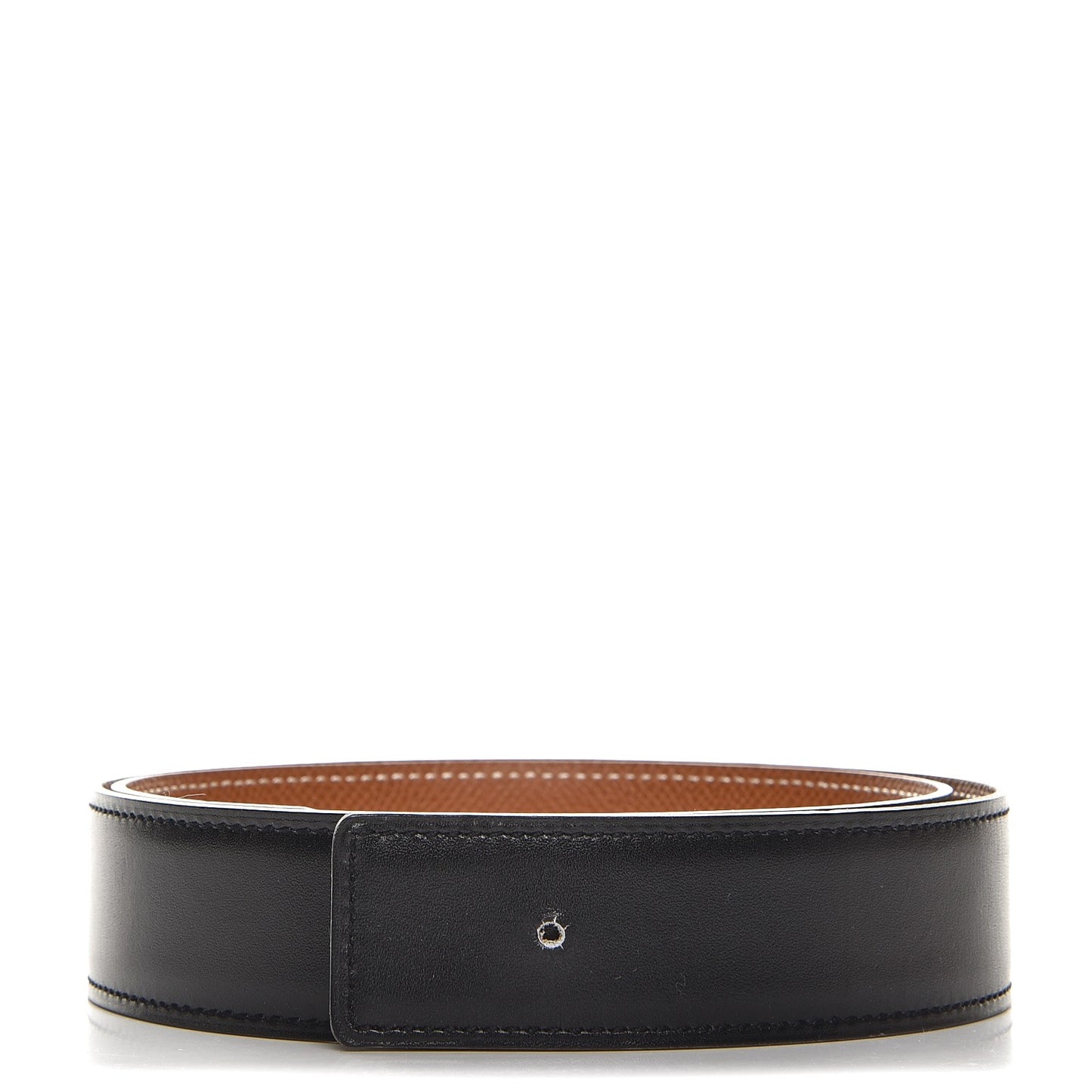 Box Courchevel 32mm Belt Strap 70 Noir Gold