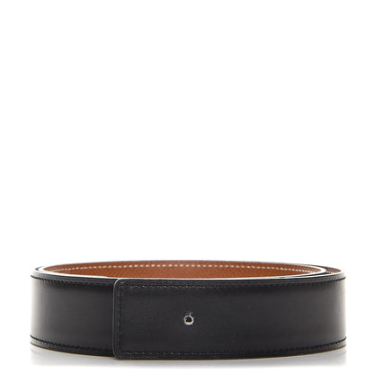 Hermes Box Courchevel 32mm Belt Strap 70 Noir Gold 1 of 6