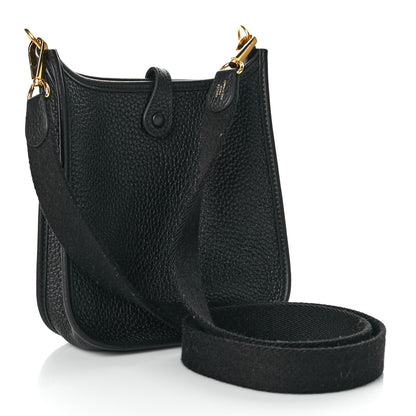 Hermes Taurillon Clemence Evelyne TPM Black 3 of 10