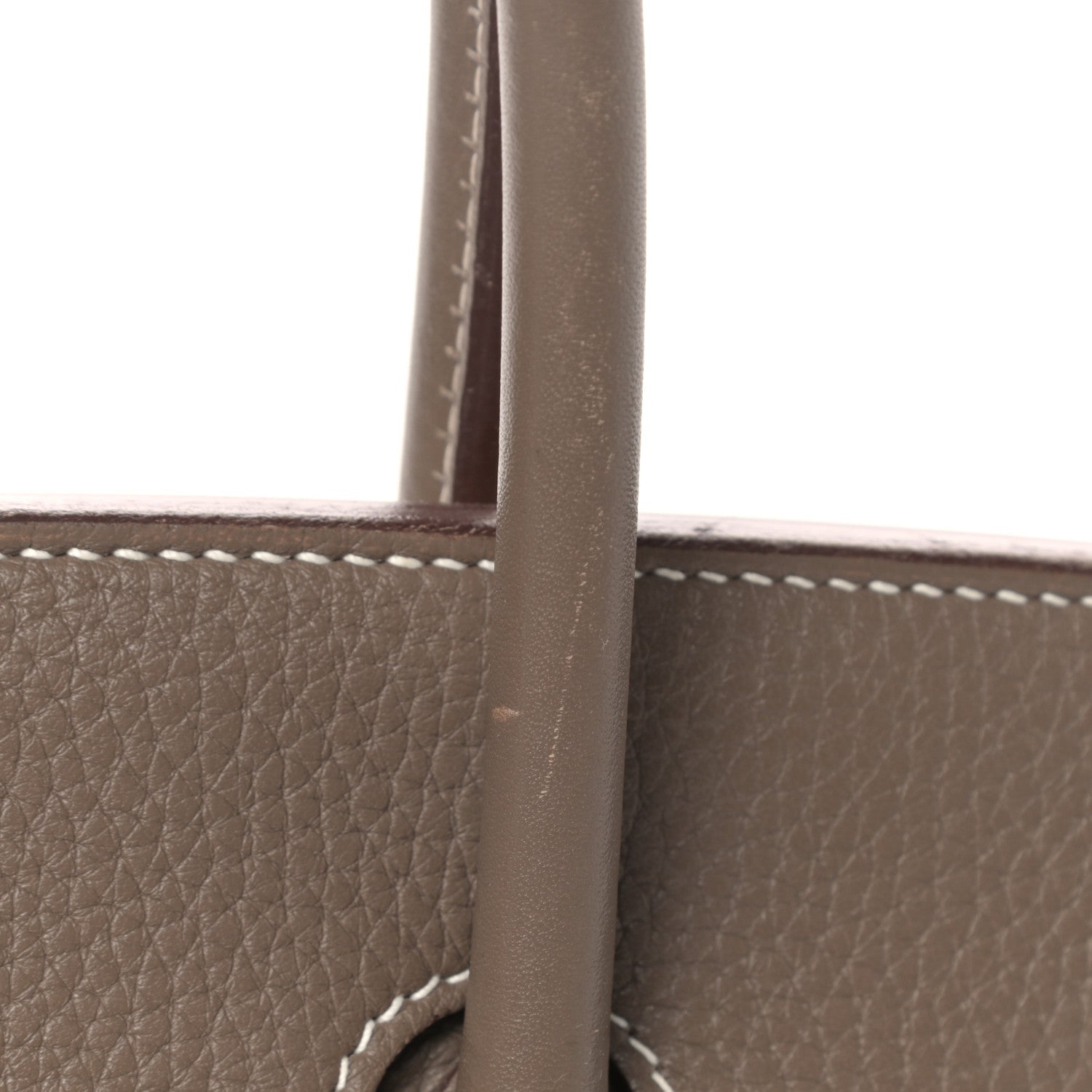 Hermes Taurillon Clemence Birkin 35 Etoupe 16 of 17