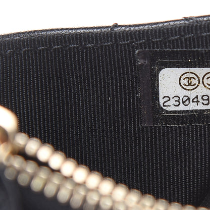 Chanel Lambskin Quilted Zip Card Holder Black 7 of 7