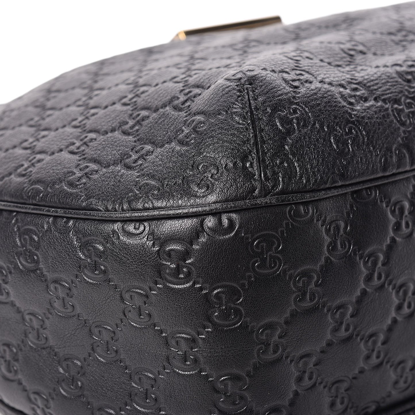 Guccissima Large New Ladies Web Hobo Black