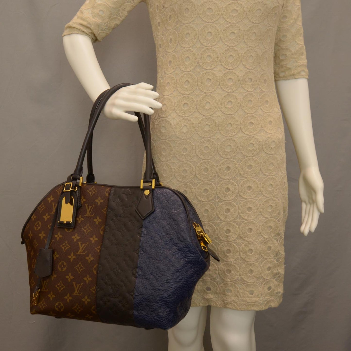 Monogram Stripes Medium Bag Marine
