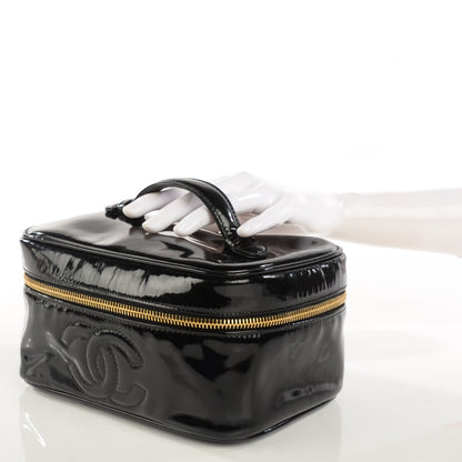 Chanel Patent Vanity Cosmetic Case Black 2 of 10
