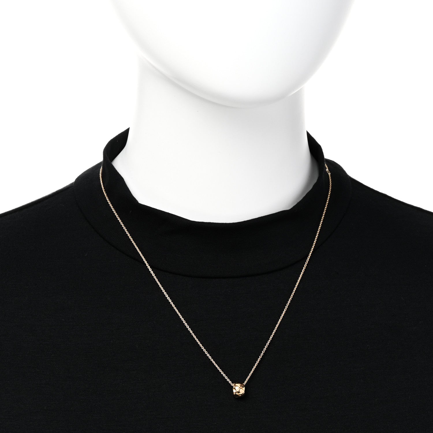 Chanel 18K Yellow Gold Coco Crush Round Pendant Necklace 2 of 5