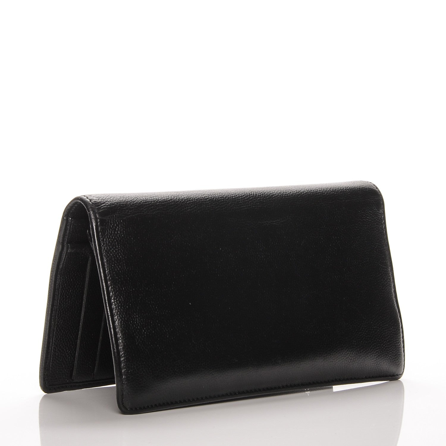 Chanel Caviar Sevruga Yen Wallet Black 3 of 8