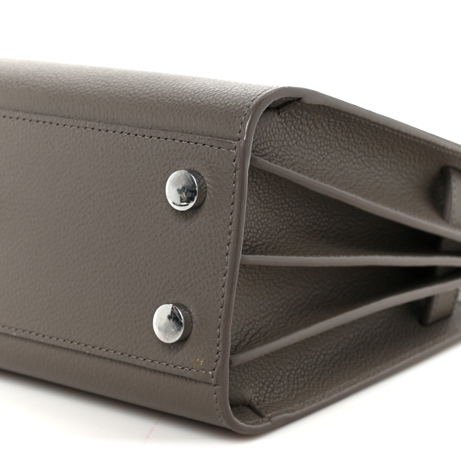 Saint Laurent Grained Calfskin Topstich Baby Sac De Jour Fog 11 of 11