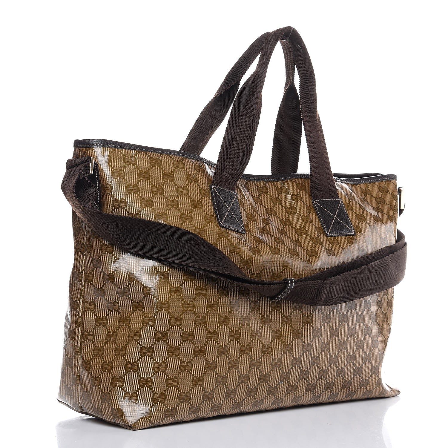 Gucci Crystal Monogram Travel Bag Dark Brown 3 of 7