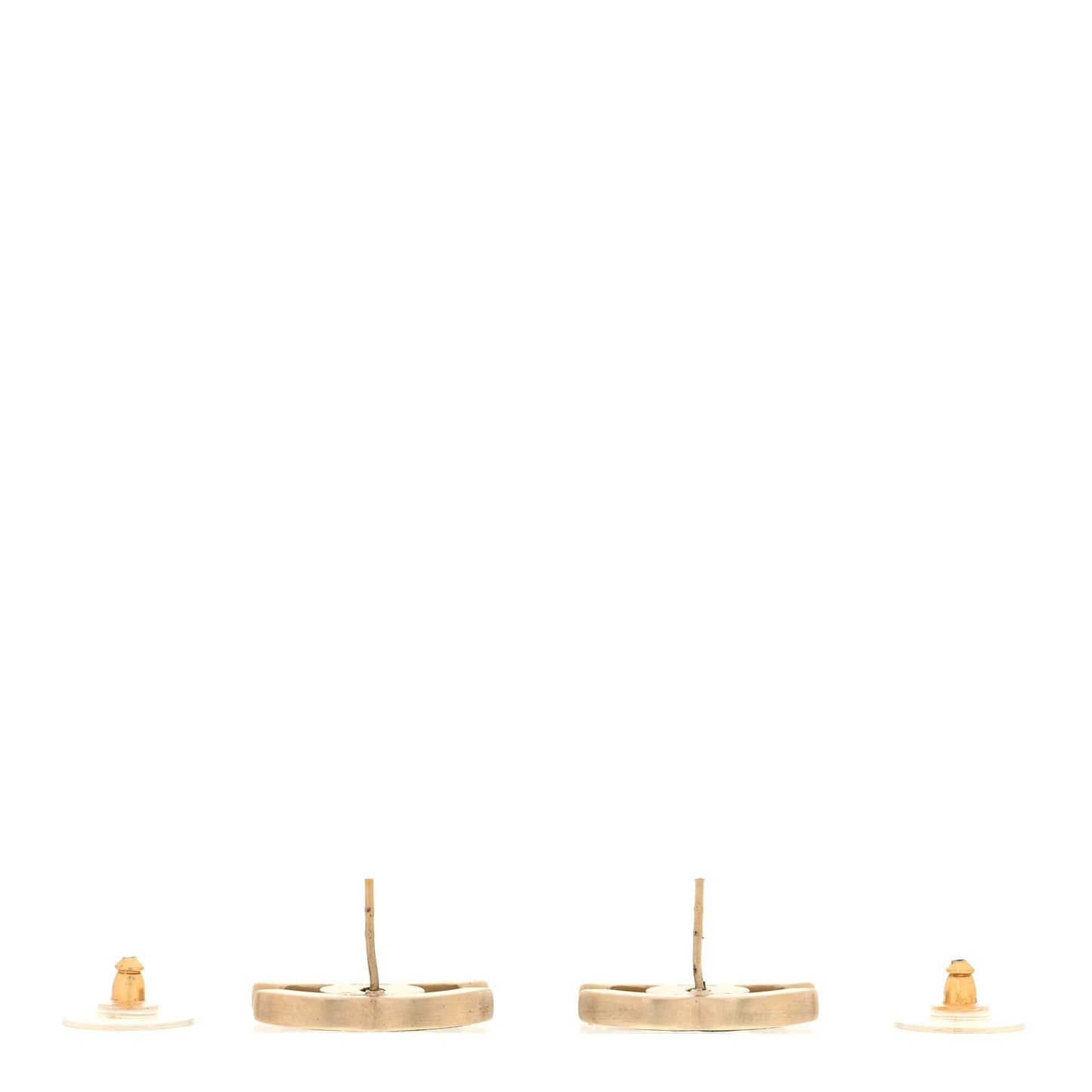 Lambskin CC Earrings Black
