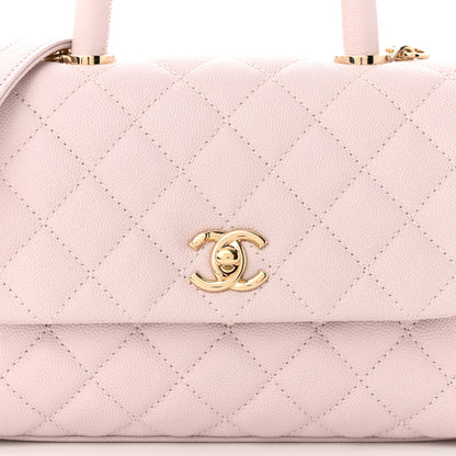 Chanel Caviar Quilted Mini Coco Handle Flap Light Pink 8 of 12
