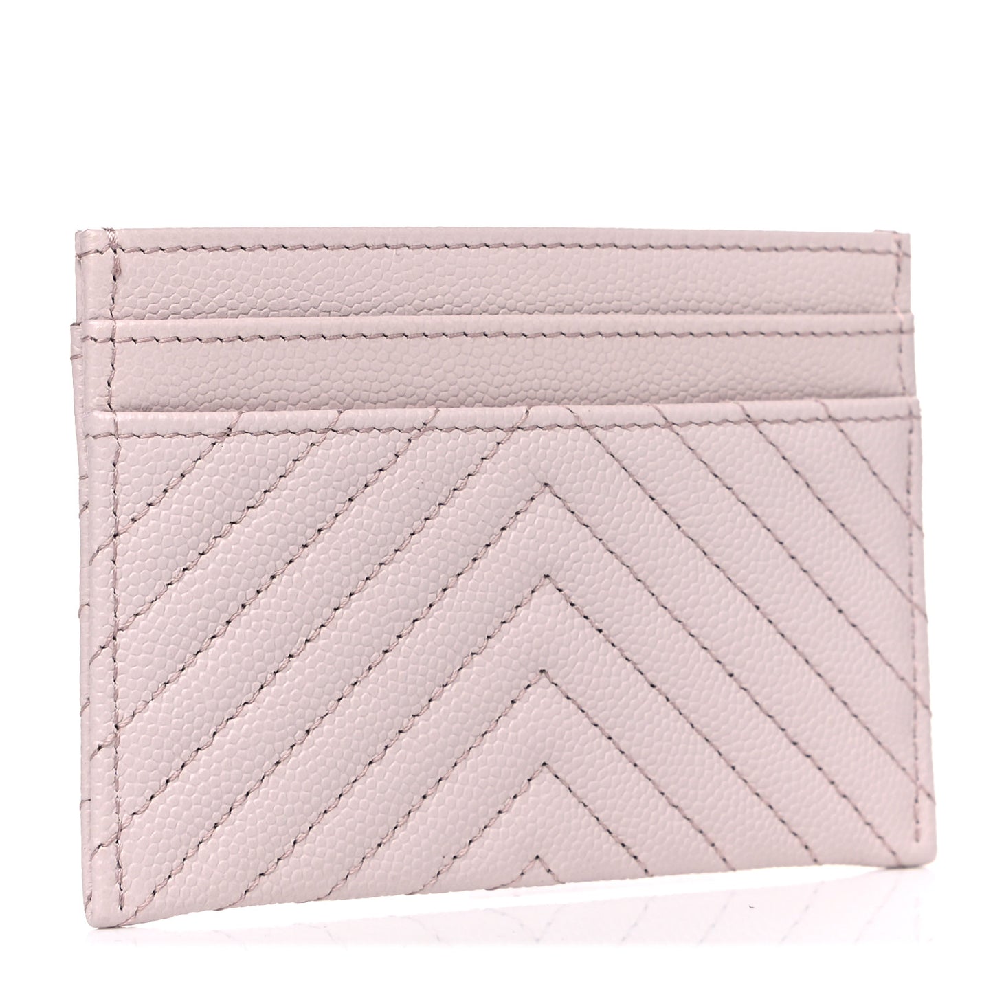 Caviar Quilted Chevron Boy Card Holder Light Purple