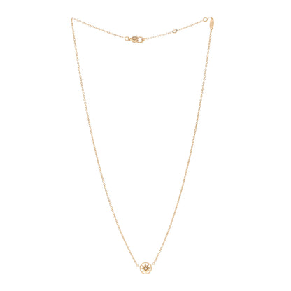 Christian Dior 18K Yellow Gold Diamond XS Rose Des Vents Necklace 3 of 5