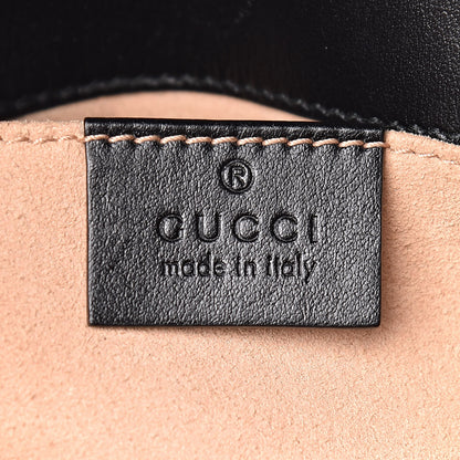 Gucci Calfskin Matelasse Mini GG Marmont Shoulder Bag Black 8 of 9