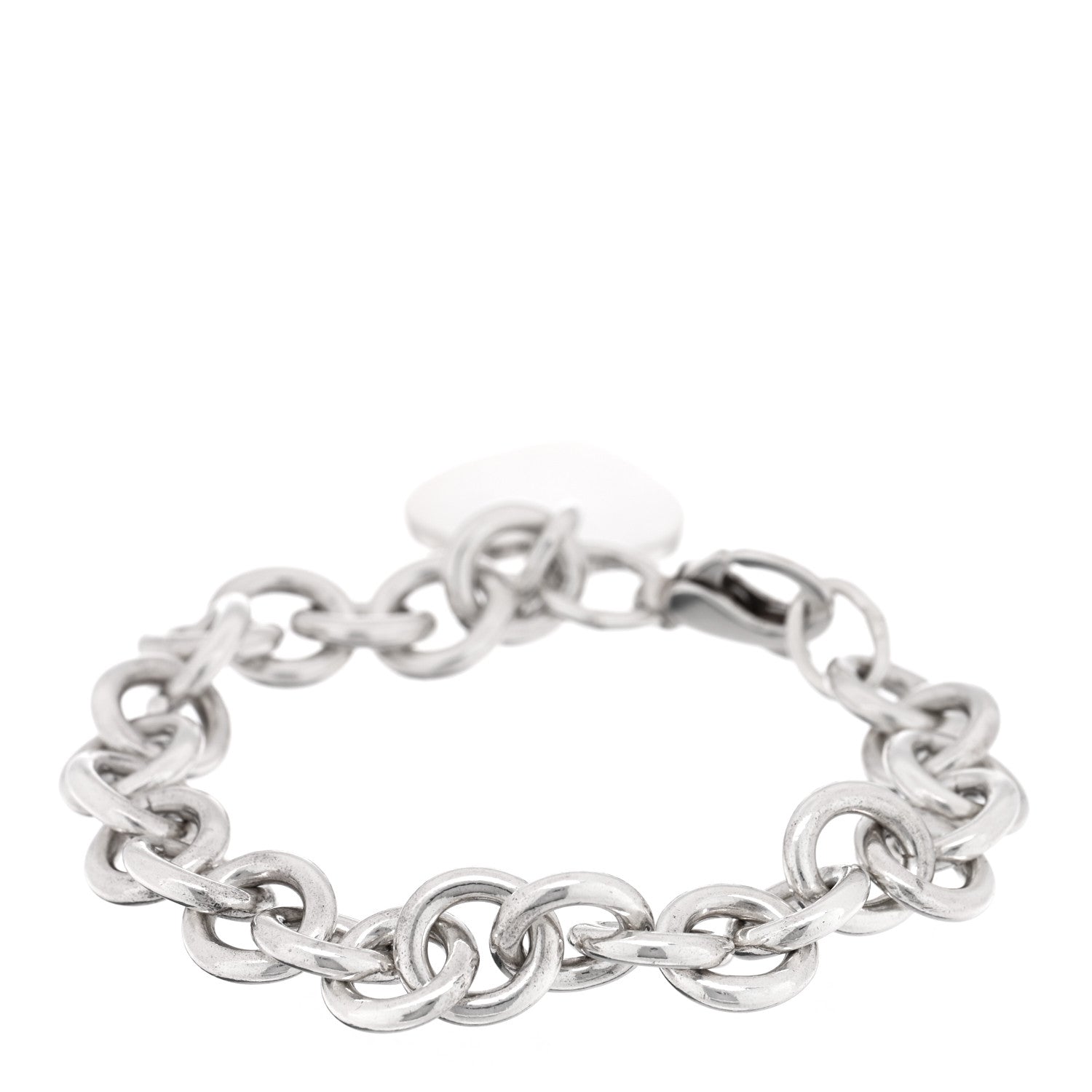 Tiffany Sterling Silver Heart Tag Charm Bracelet 2 of 3