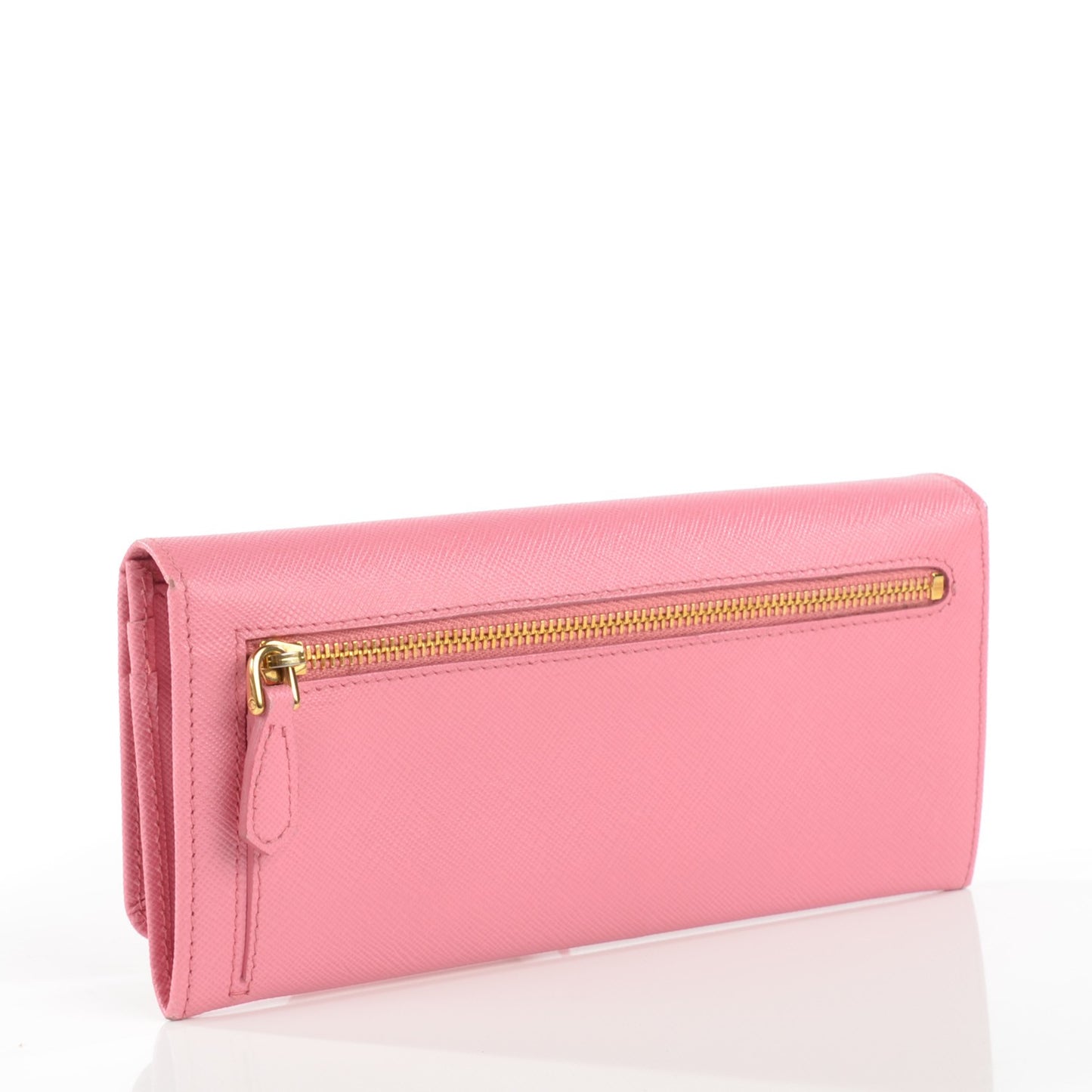 Saffiano Metal Continental Flap Wallet Geranio