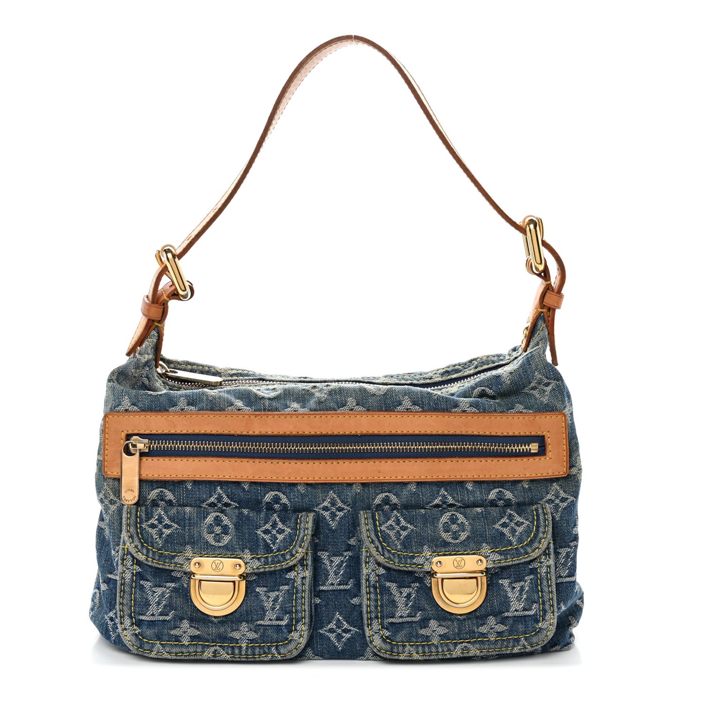 Monogram Denim Baggy PM Blue
