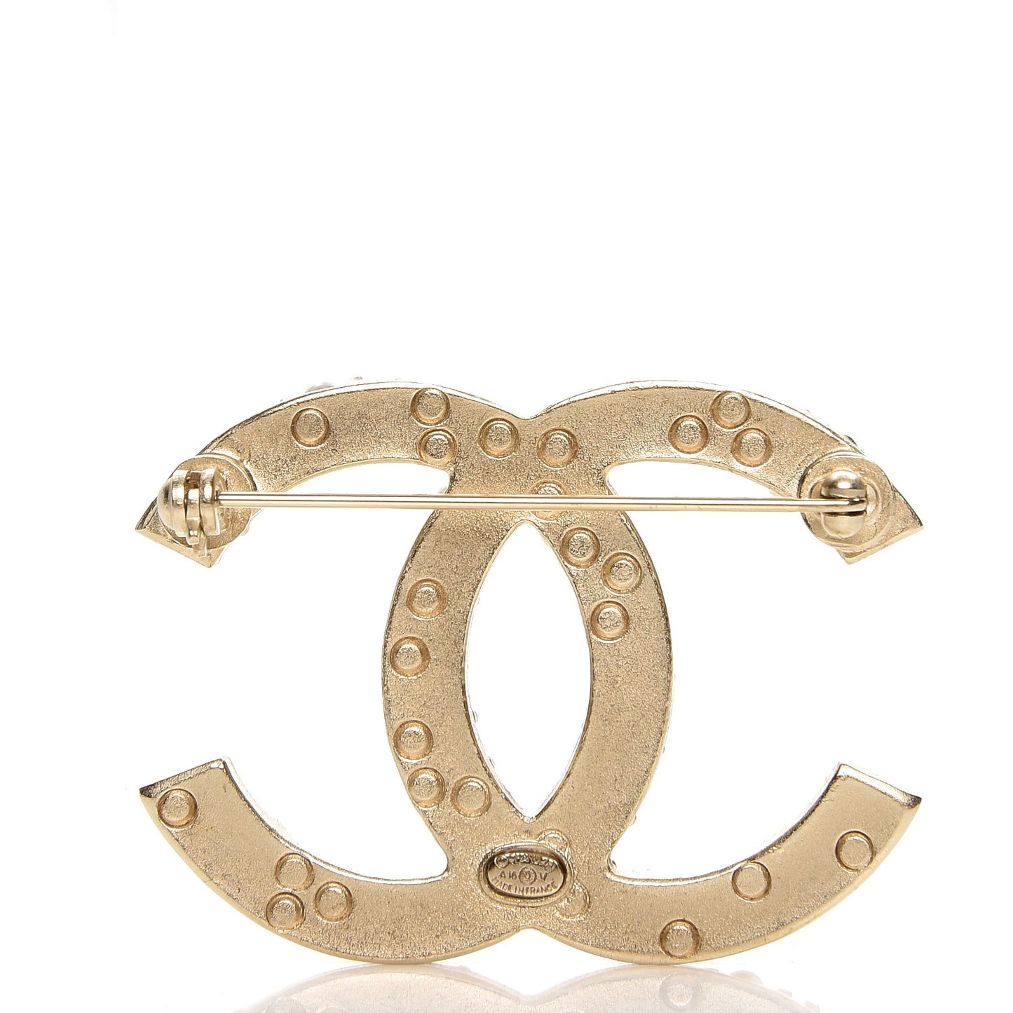 Pearl CC Brooch Light Gold