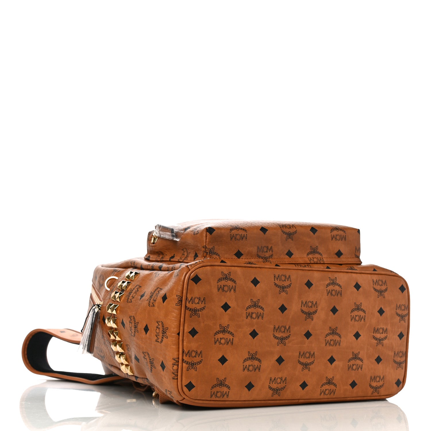MCM Visetos Medium Side Studs Stark Backpack Cognac 4 of 10