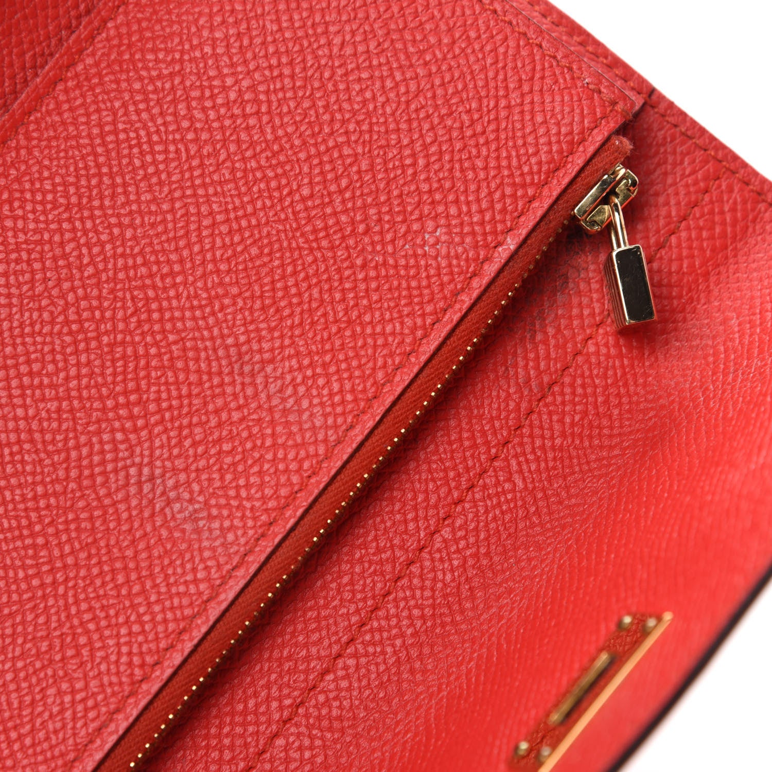 Hermes Epsom Medium Kelly Wallet Rouge Tomate 6 of 9