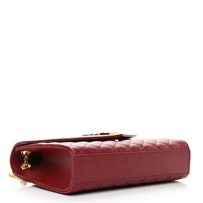 Saint Laurent Grain De Poudre Textured Mixed Matelasse Triquilt Medium Monogram Satchel Oxblood 3 of 13