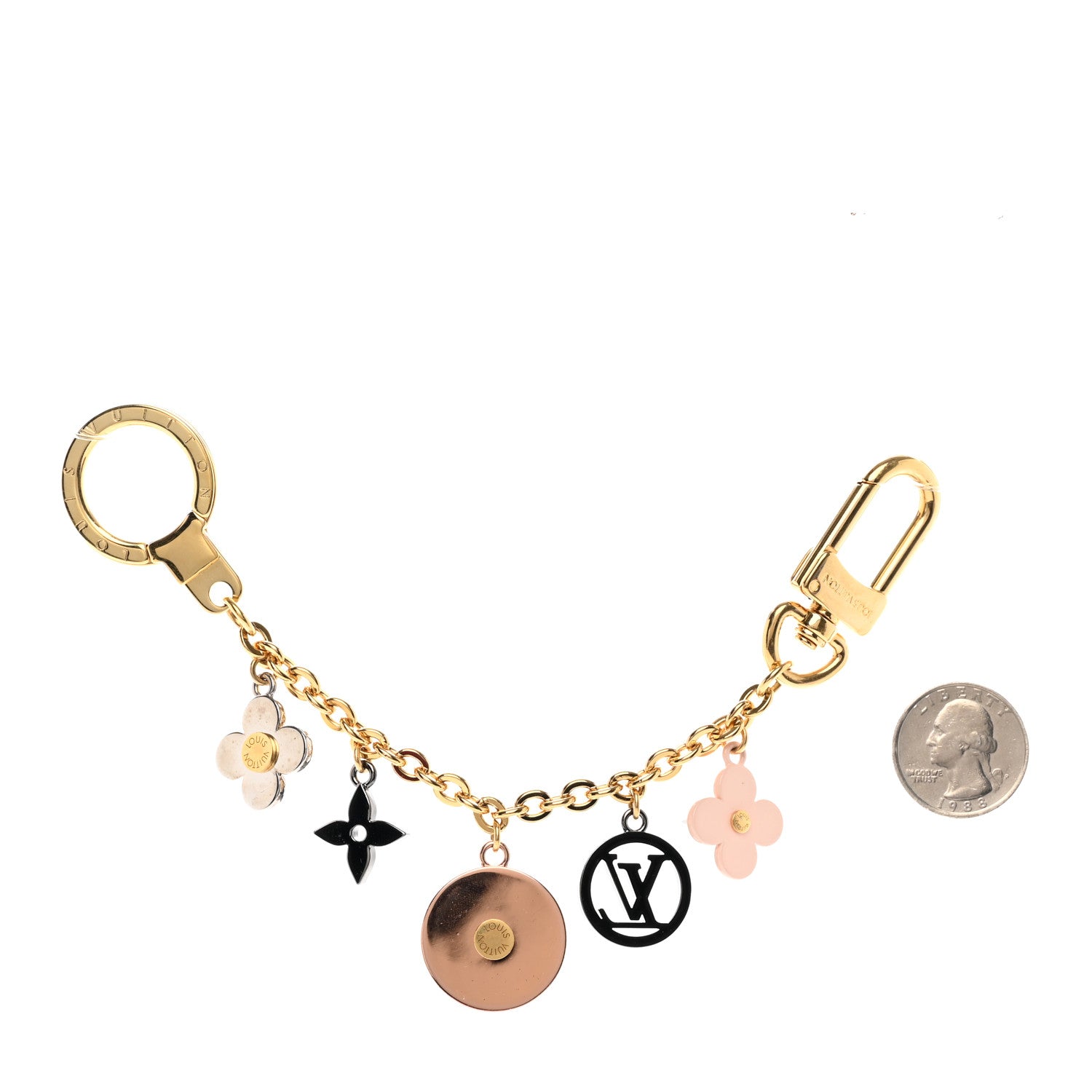 Louis Vuitton Preppy Flowers Bag Charm Chain Multicolor 2 of 5
