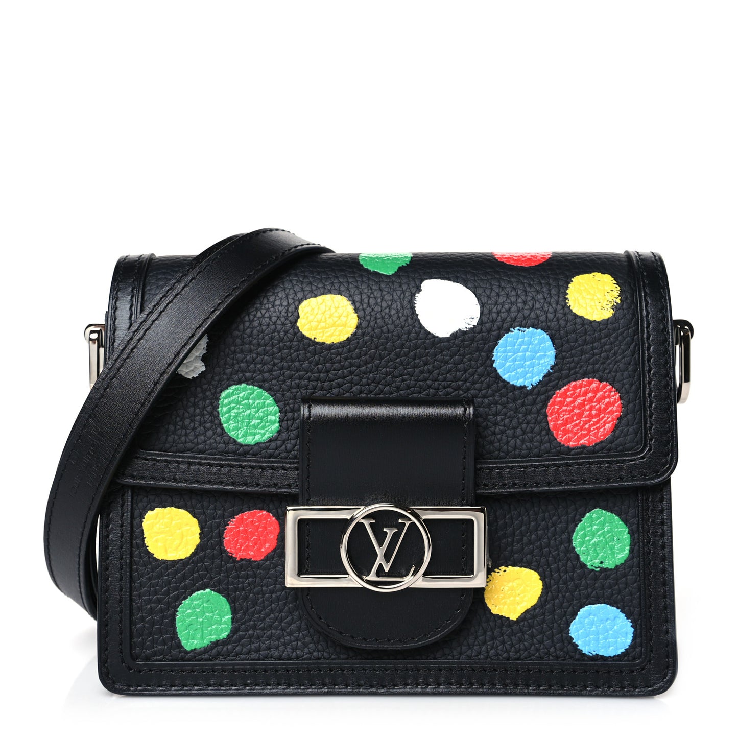 LV X YK Taurillon Dots Dauphine Mini Black