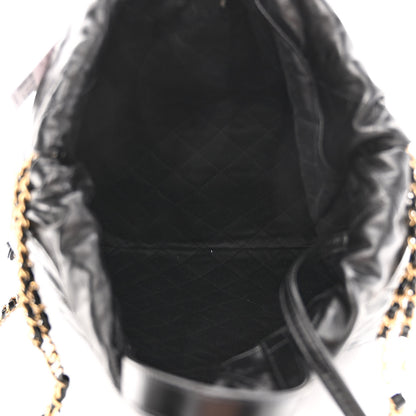 Chanel Shiny Calfskin Quilted Chanel 22 Backpack Black 5 of 10