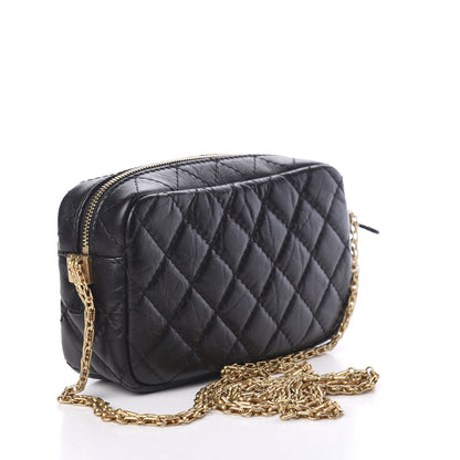 Chanel Aged Calfskin Quilted Small Reissue Camera Case Black 2 of 9