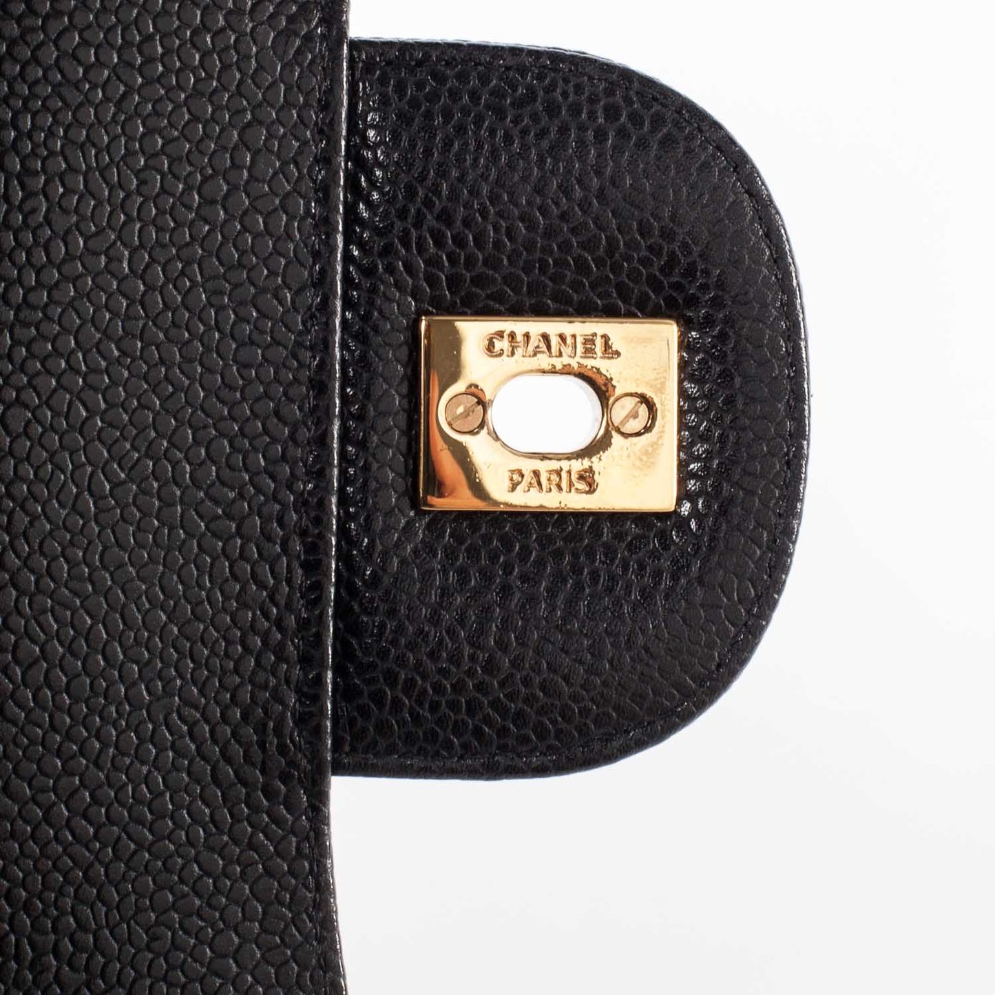 Caviar Quilted Maxi Double Flap Black