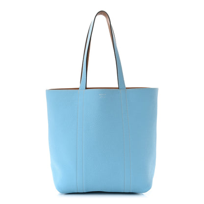 Moynat Taurillon Gex Calfskin Duo Vertical Reversible Tote Cannelle Azur 3 of 17