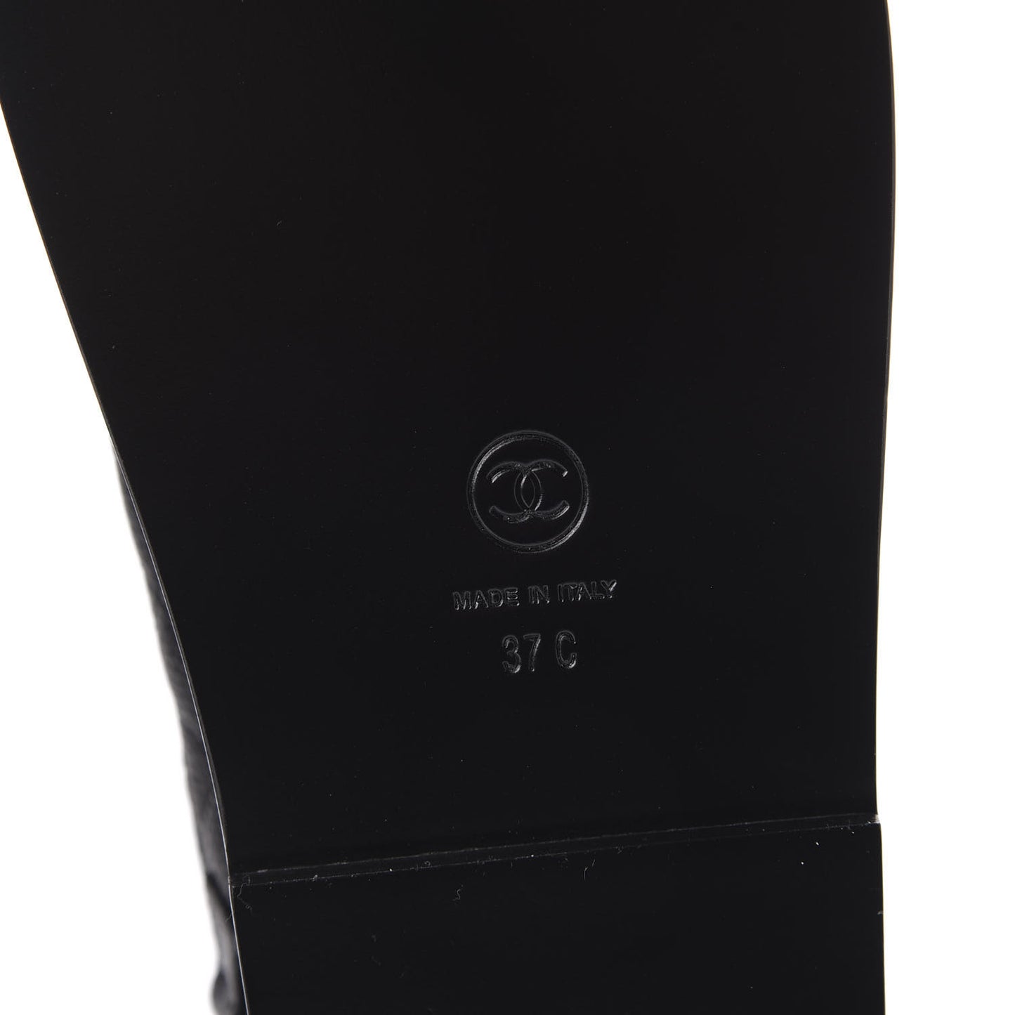 Grained Calfskin Velcro Dad Sandals 37 Black