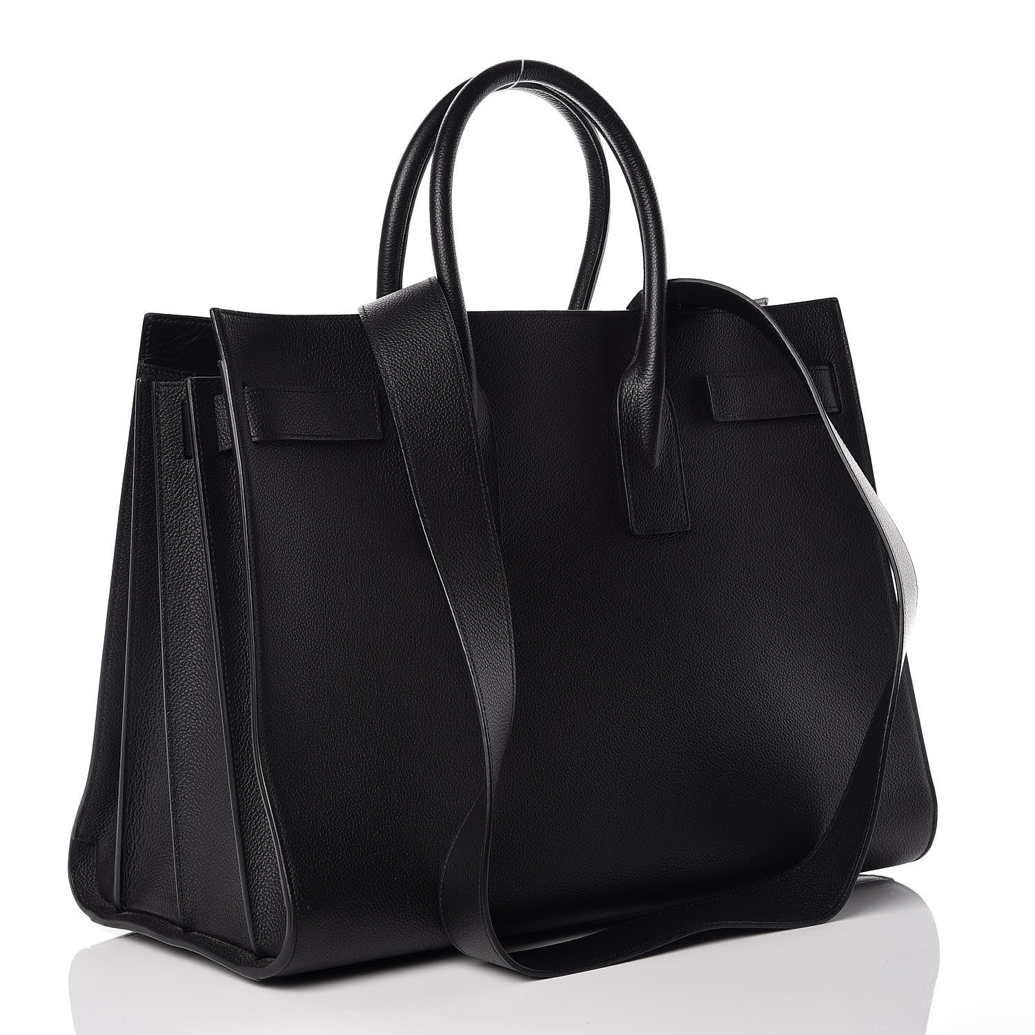 Saint Laurent Grained Calfskin Large Sac De Jour Carryall Black 4 of 13