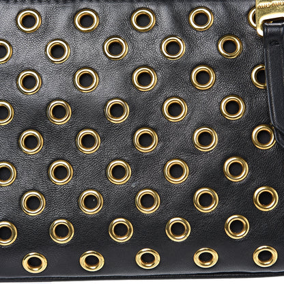 Miu Miu Nappa Grommet Double Zip Crossbody Bag Black 11 of 11