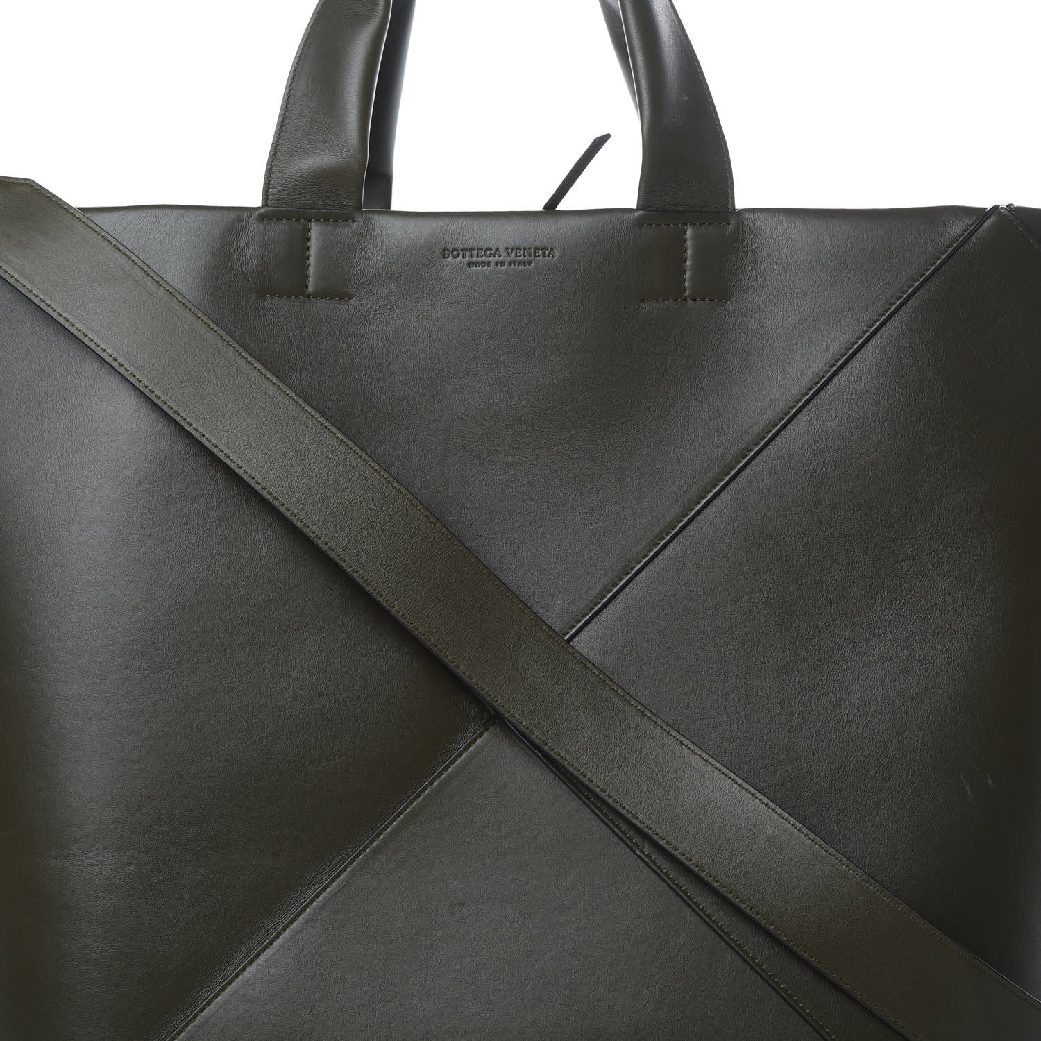 Bottega Veneta Butter Calfskin Patchwork Tote Army Green 8 of 13