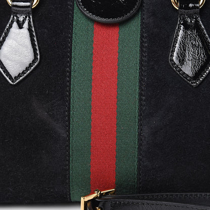Gucci Suede Patent GG Web Medium Ophidia Boston Black 10 of 10