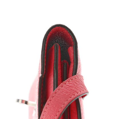 Hermes Chevre Mysore Kelly Longue Wallet Rose Lipstick 16 of 16