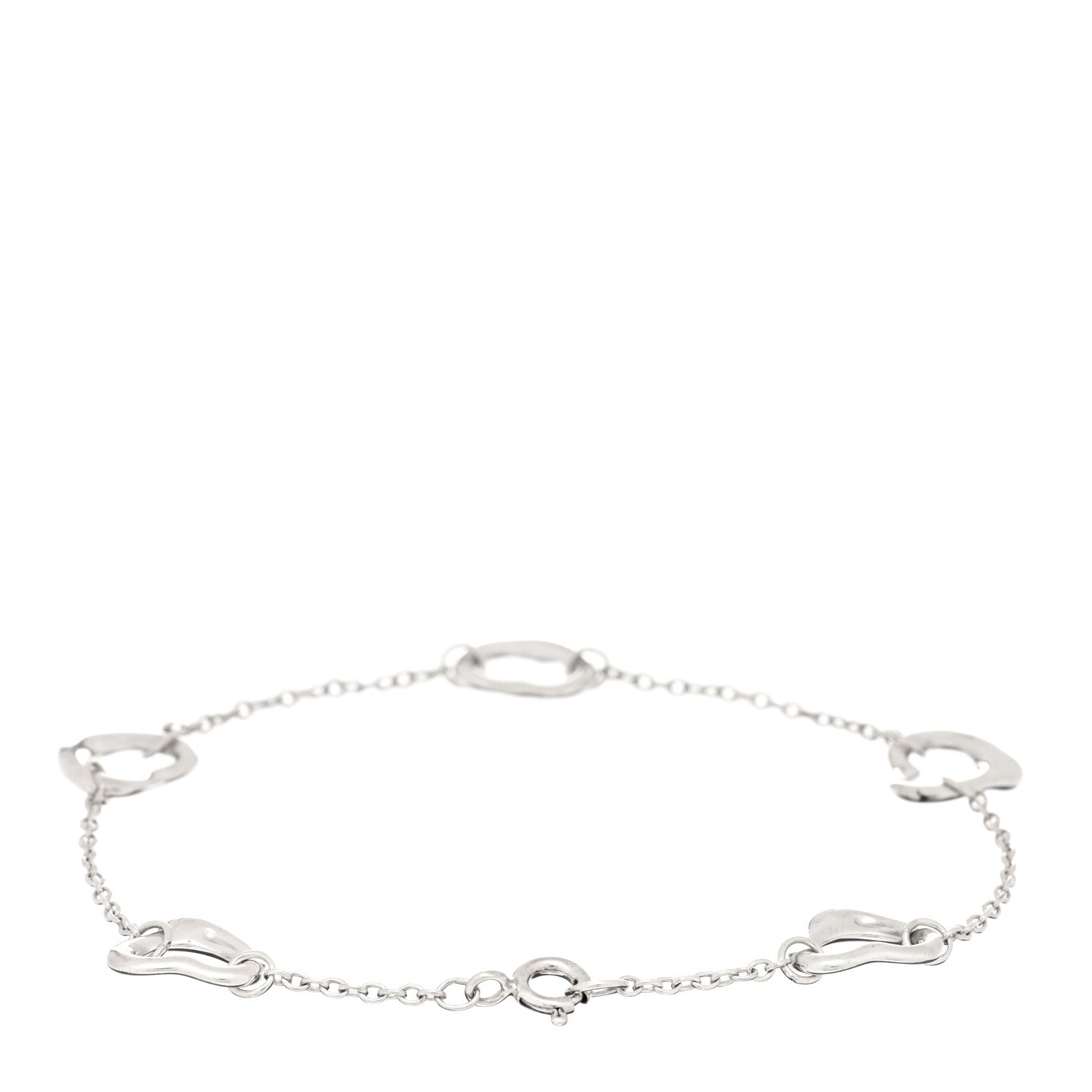 Tiffany Sterling Silver Elsa Peretti Open Heart Bracelet 2 of 3