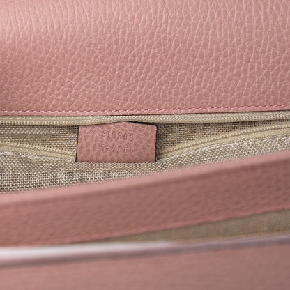 Gucci Dollar Calfskin Interlocking G Shoulder Bag Soft Pink 6 of 9