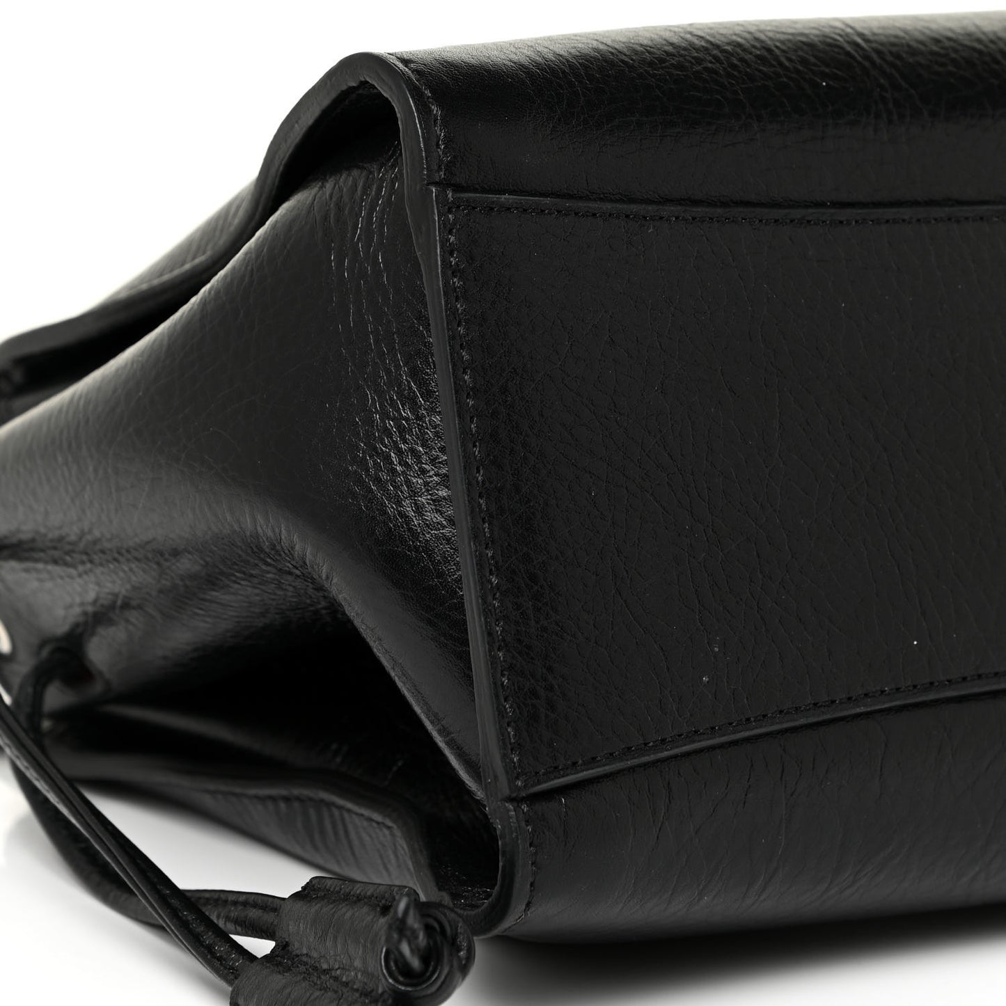 Glossy Calfskin Small Iris Tote Black
