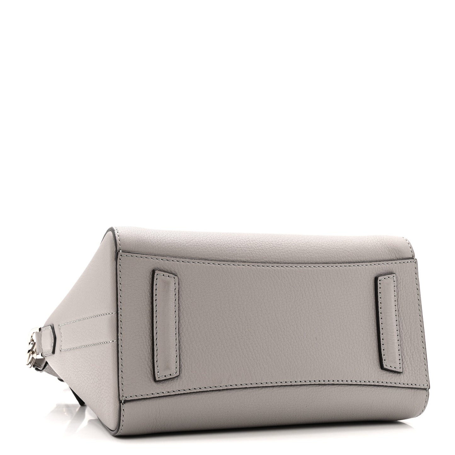Sugar Goatskin Mini Antigona Pearl Grey