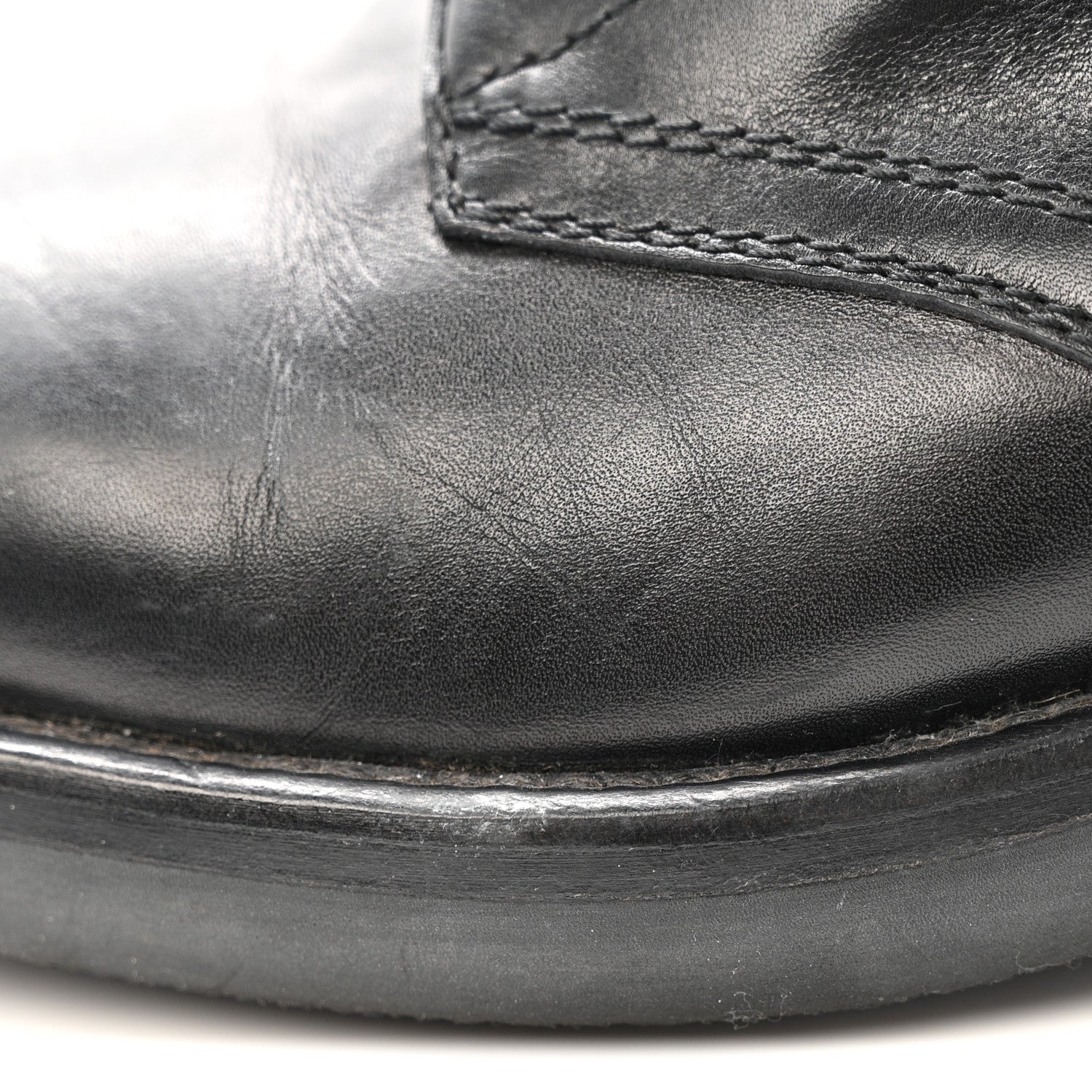 Chanel Calfskin Lace Up Combat Boots  39.5 Black 12 of 13