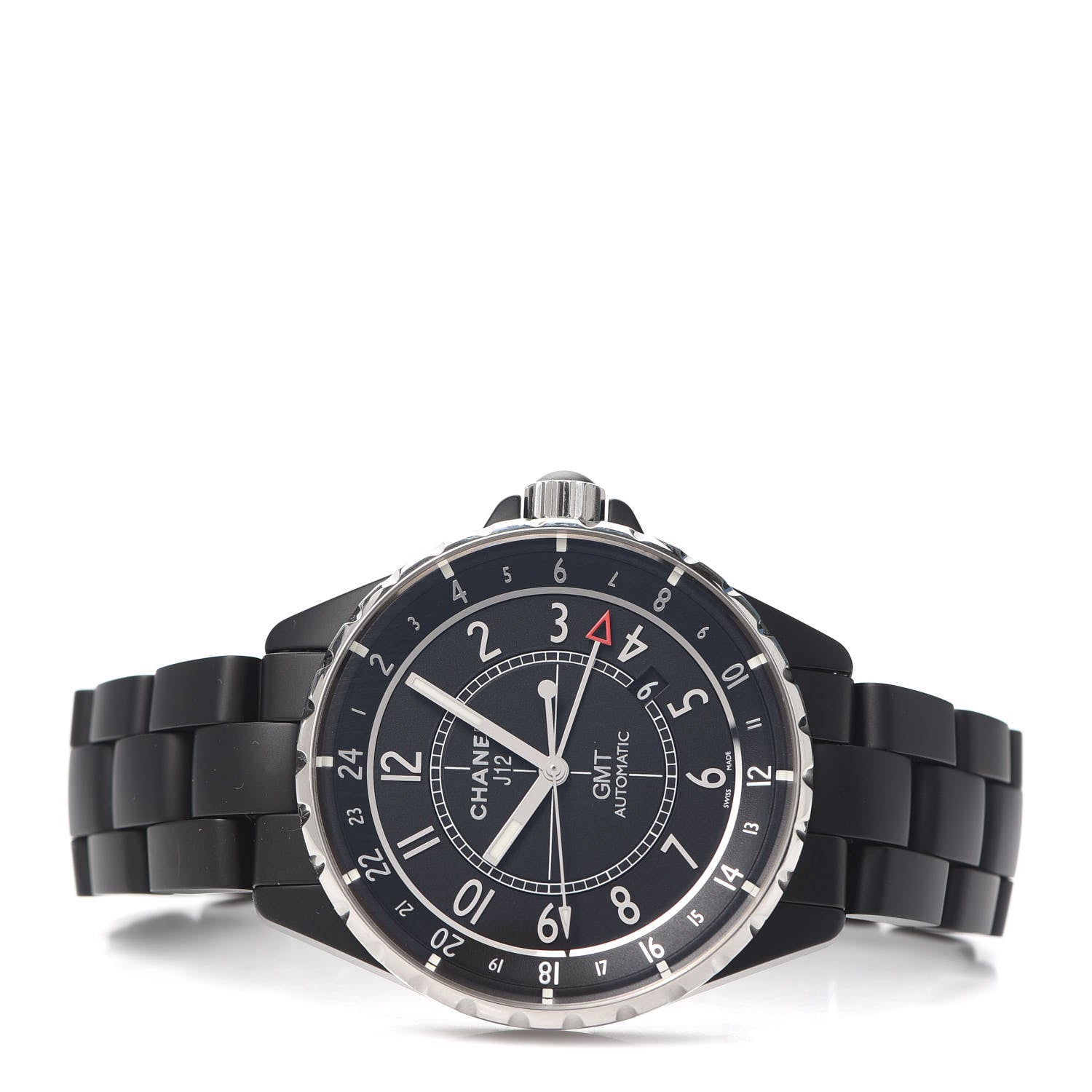 Chanel Stainless Steel Matte Ceramic 41mm J12 GMT Automatic Watch Black 2 of 6