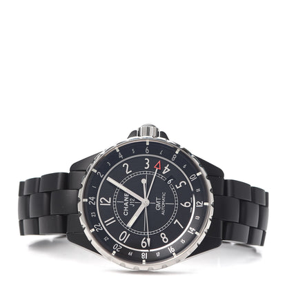 Chanel Stainless Steel Matte Ceramic 41mm J12 GMT Automatic Watch Black 2 of 6