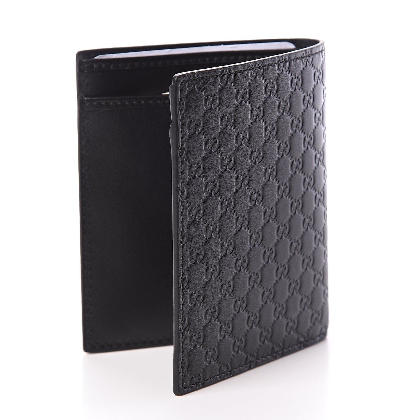 Microguccissima Bi-Fold Wallet Black